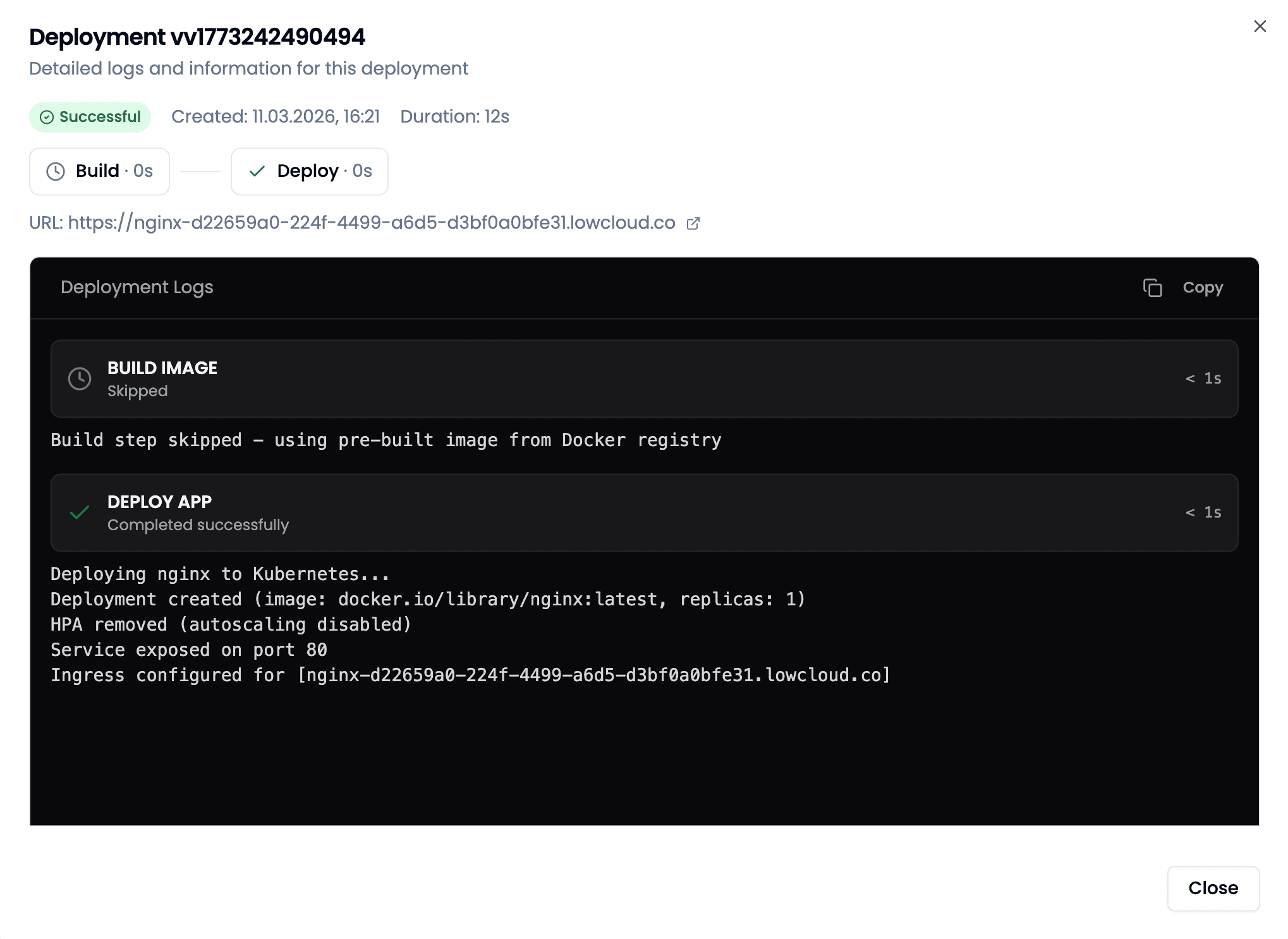 Deploy nginx Service